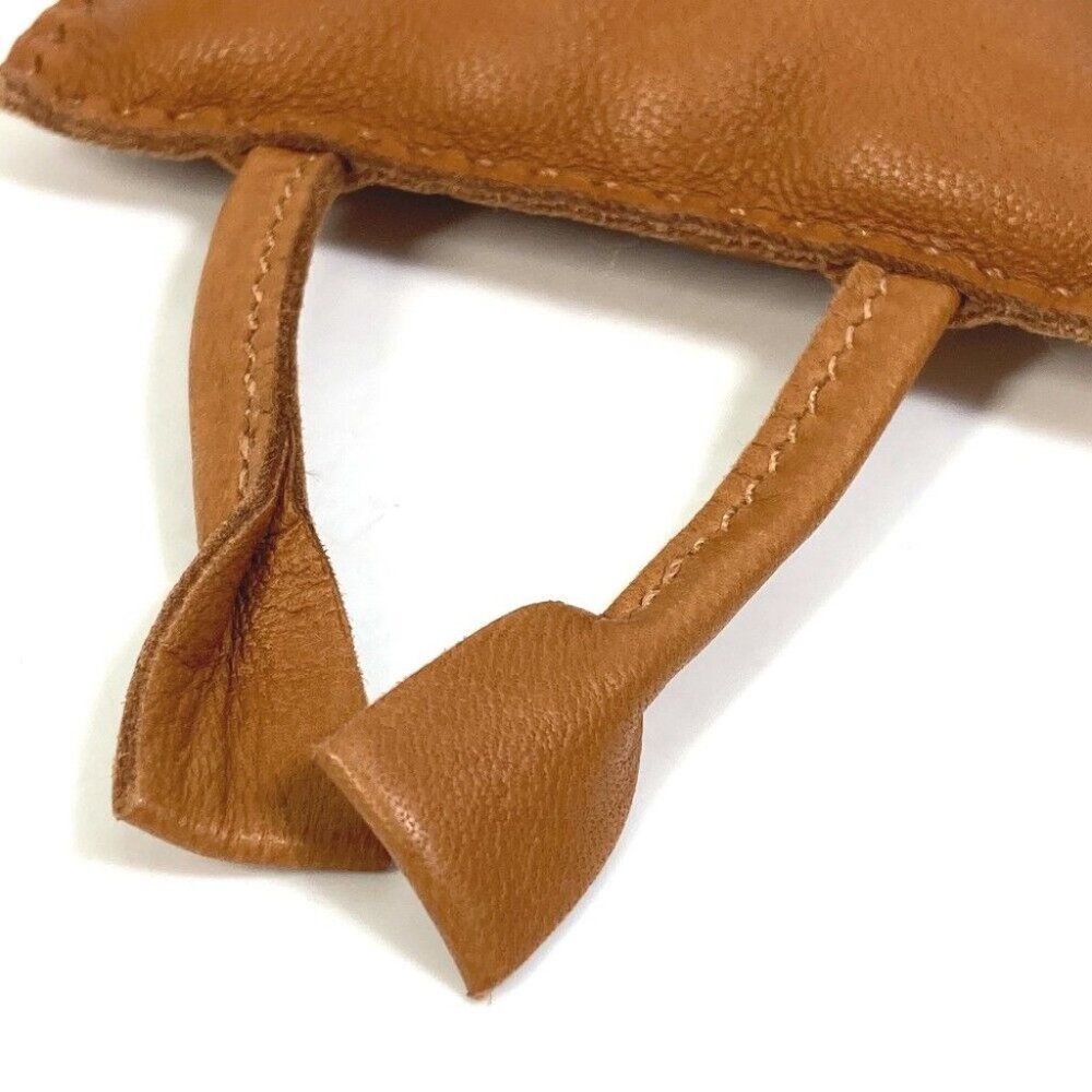 HERMES Key Holder petit h owl charm Bag Charm Leather / Buffalo horn Brown - Picture 7 of 7